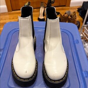 Dr. Martens White and Black Women's Boots